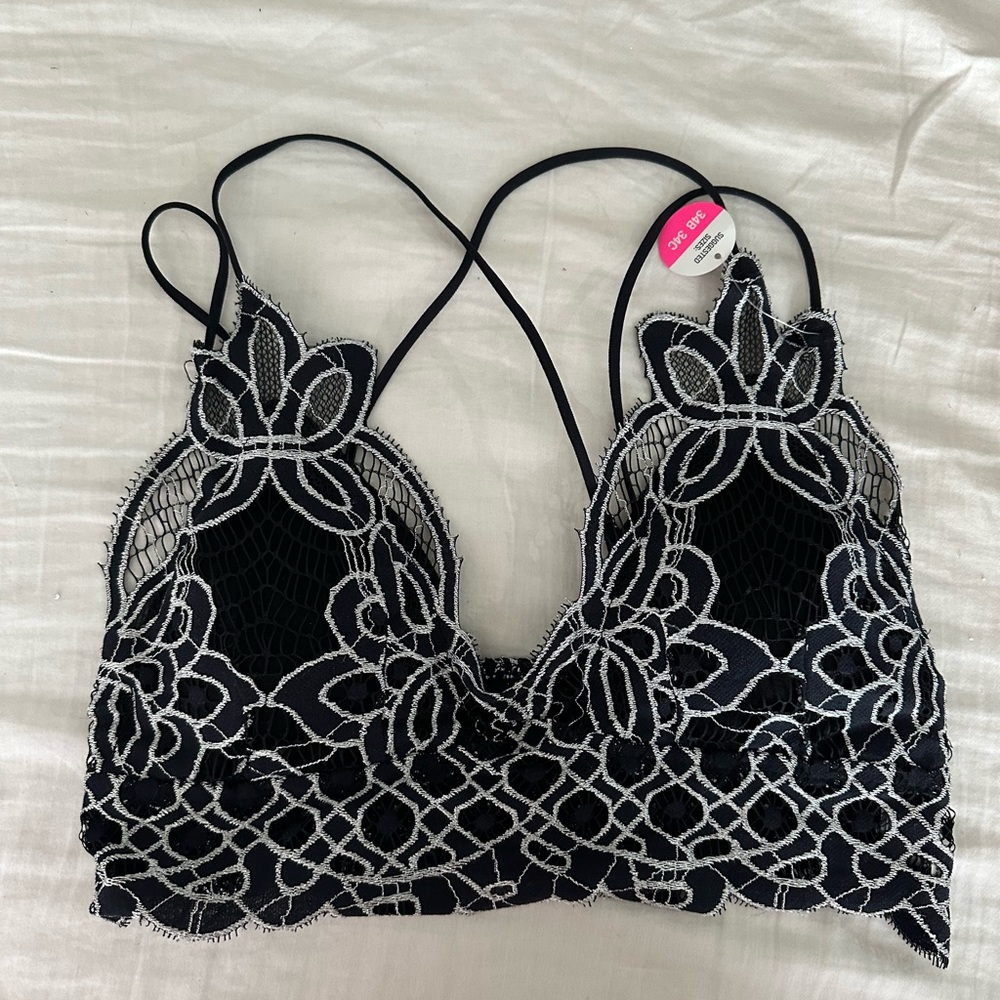 Black and Silver Bralette